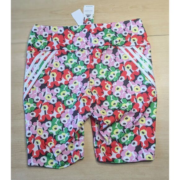 NWT adidas X marimekko Multicolor Bike Cycling Athletic Shorts Size 1X - Picture 3 of 6